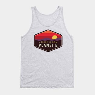 There Is No Planet B Purple Red Badge Tank Top